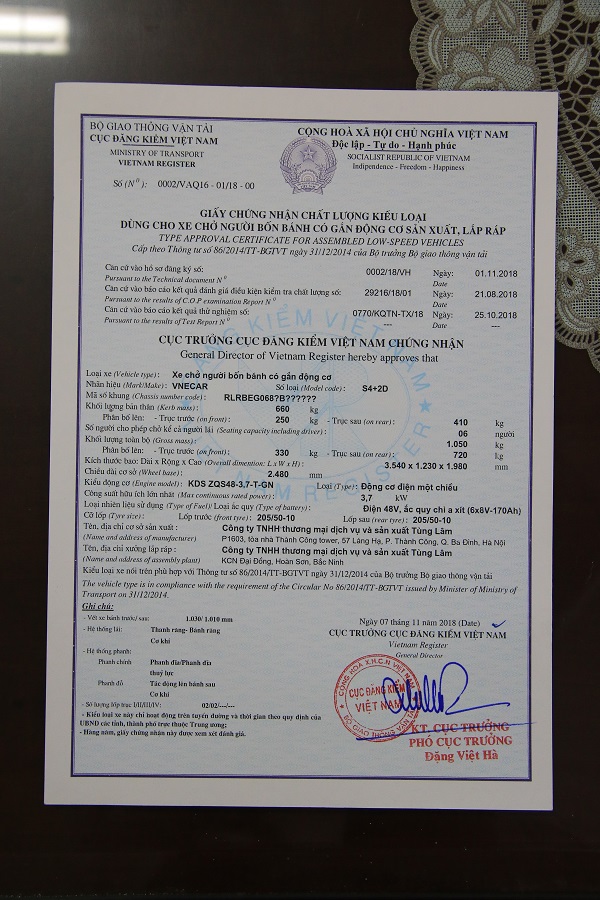 Tùng Lâm bàn giao 30 xe điện S4 + 2D tham gia giao thông tại Thanh Hóa