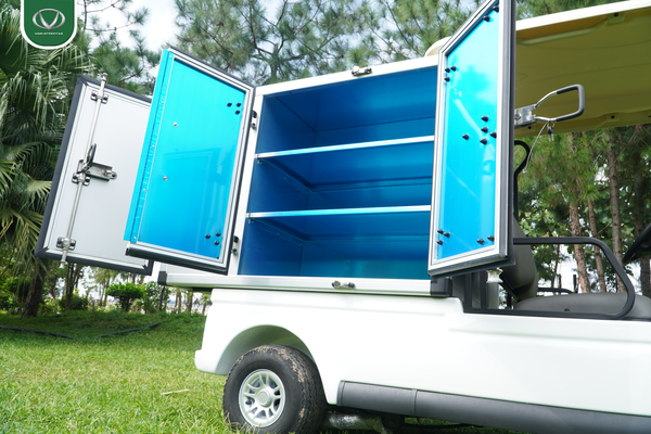 Chiêm ngưỡng mẫu xe điện chở hàng thùng kín 3 ngăn mới nhất của Tùng Lâm