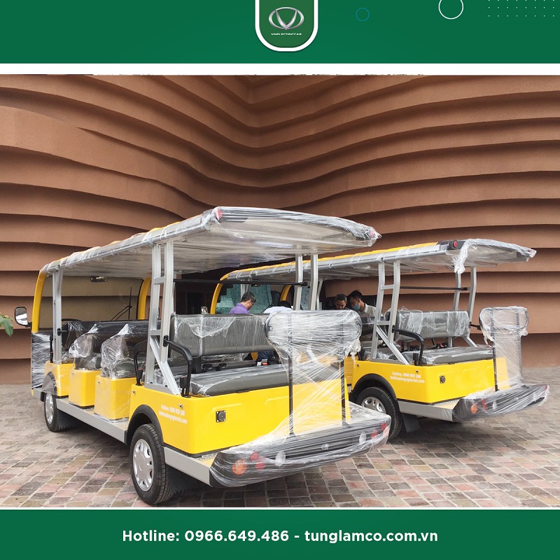Tùng Lâm bàn giao 2 xe điện 14 chỗ VNE.CAR 14AC i10 cho Trung tâm Tinh hoa Làng nghề Việt