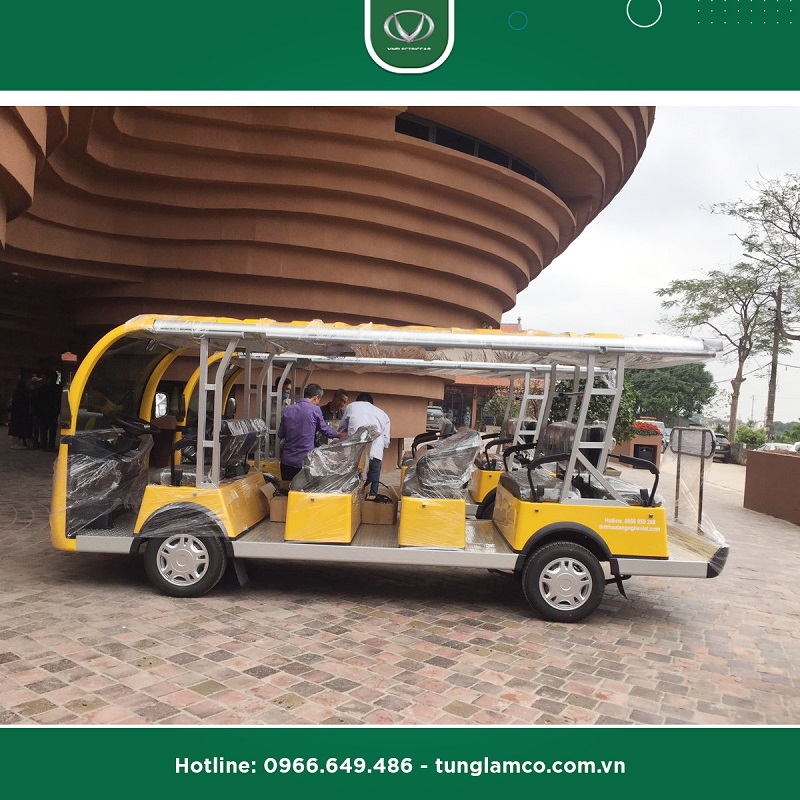 Tùng Lâm bàn giao 2 xe điện 14 chỗ VNE.CAR 14AC i10 cho Trung tâm Tinh hoa Làng nghề Việt