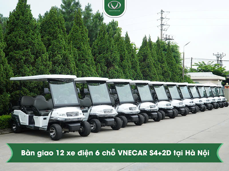 Bàn giao 12 xe điện 6 chỗ VNECAR S4+2D tại Hà Nội