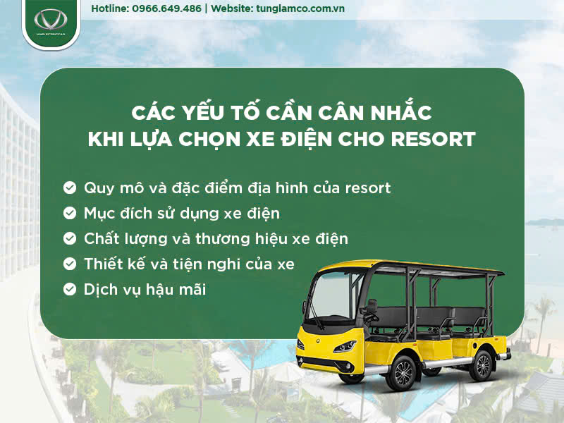 Làm thế nào để lựa chọn xe điện phù hợp nhất cho resort của bạn?