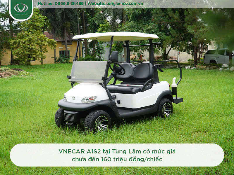 VNECAR A1S2 - Xe điện sân golf 2 chỗ, di chuyển linh hoạt