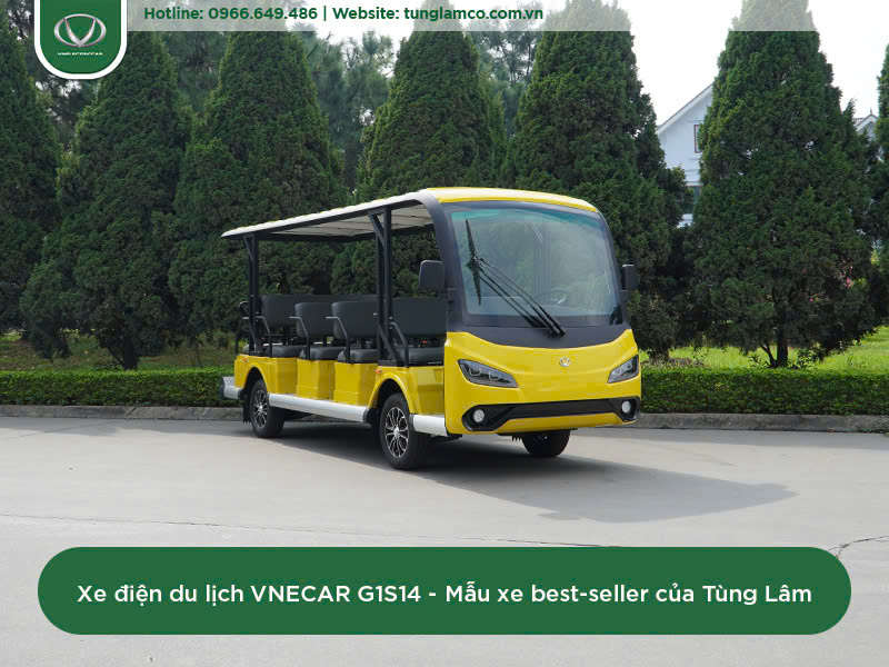 VNECAR G1S14 – Xe điện du lịch 14 chỗ chất lượng, thời gian sử dụng pin lâu