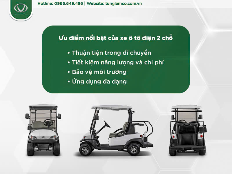 Xe ô tô điện 2 chỗ: Xu hướng hiện đại, tiết kiệm và bảo vệ môi trường