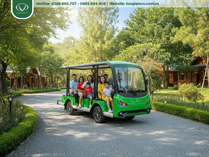 Xe điện vận hành ở các khu du lịch & resort