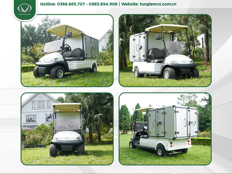 xe điện chở hàng thùng kín