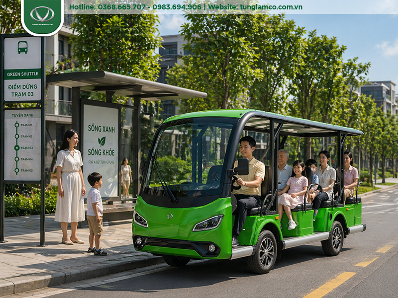 Ứng dụng xe điện nội khu trong khu đô thị sinh thái