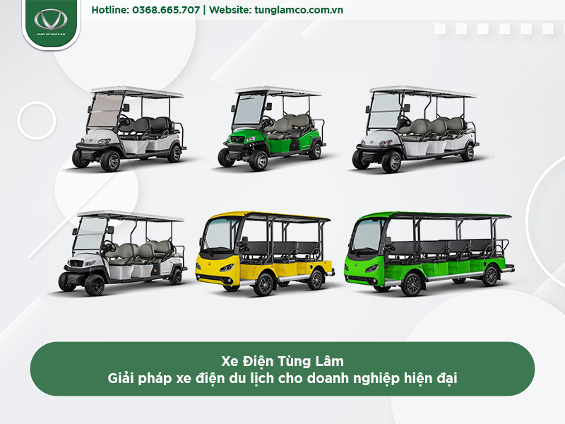 Xe Điện Tùng Lâm cung cấp đa dạng mẫu xe điện chở khách du lịch