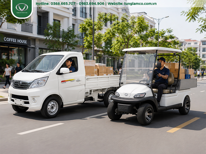 Điểm khác biệt giữa xe điện chở hàng 4 bánh và xe tải truyền thống