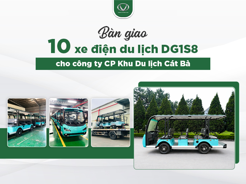 Xe Điện Tùng Lâm bàn giao xe điện DG1S8 cho Công ty CP Khu du lịch Cát Bà